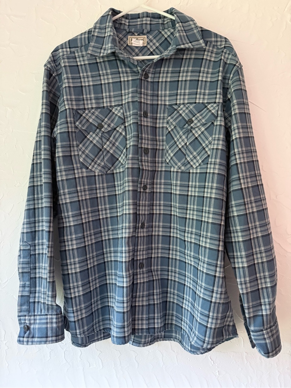 L.L. Bean Men’s Plaid Button-Up Long Sleeve
